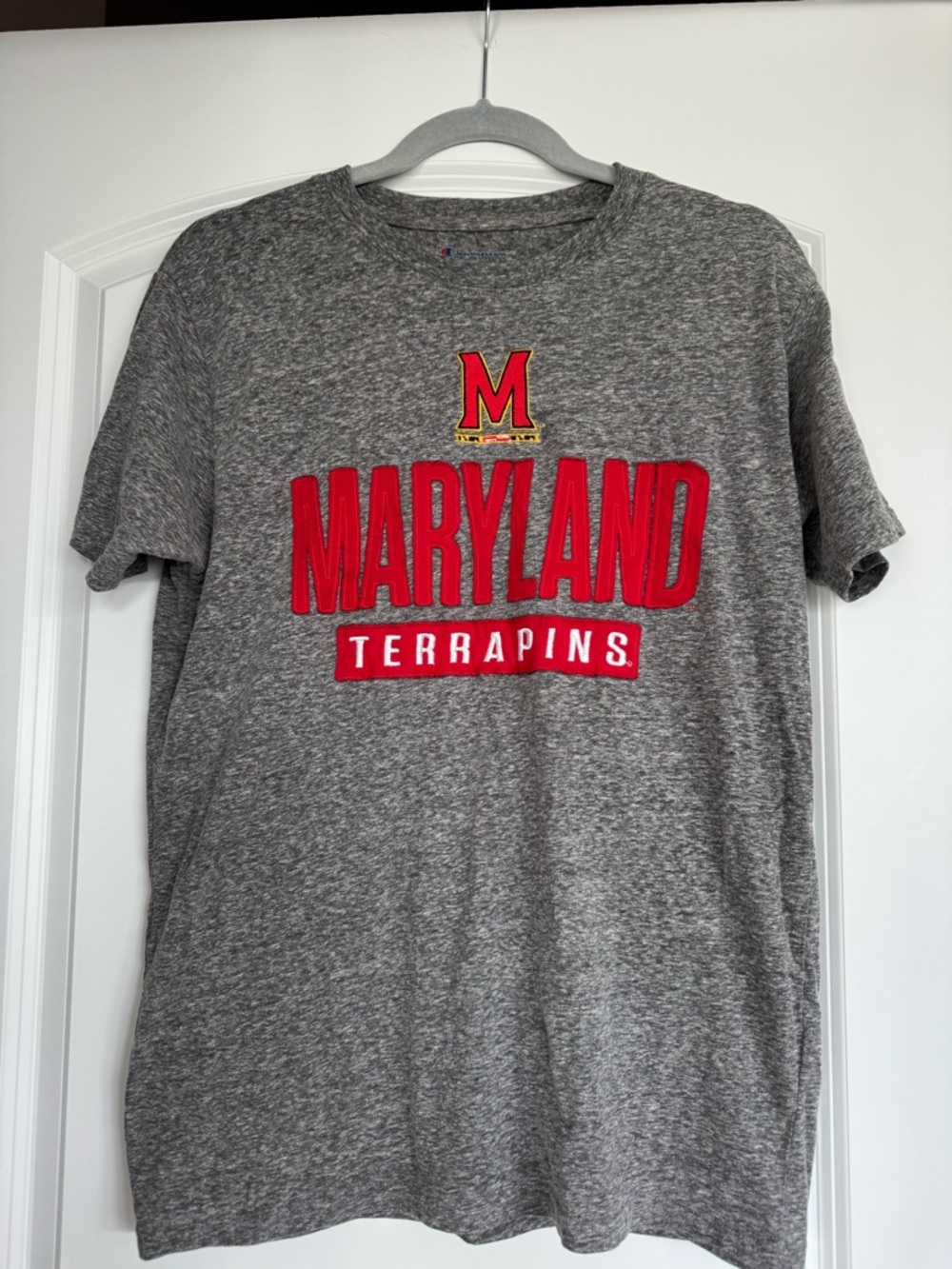 Champion Gray Maryland Terrapins Red Logo Tee